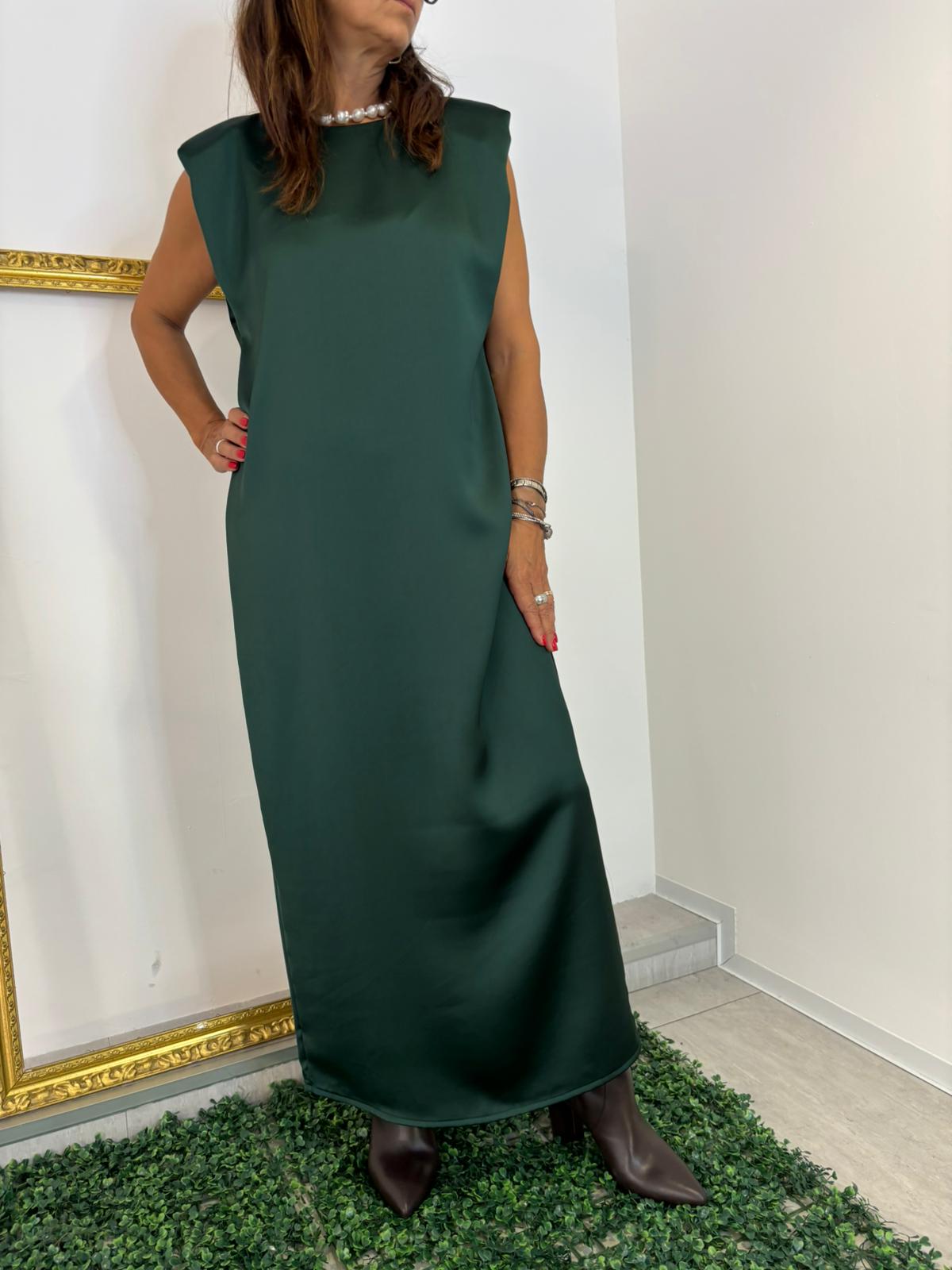 Abito smanicato verde/nero Tensione In