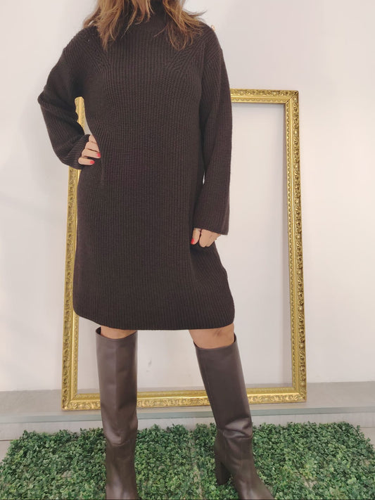 Abito in maglia panna/nero/moro Please