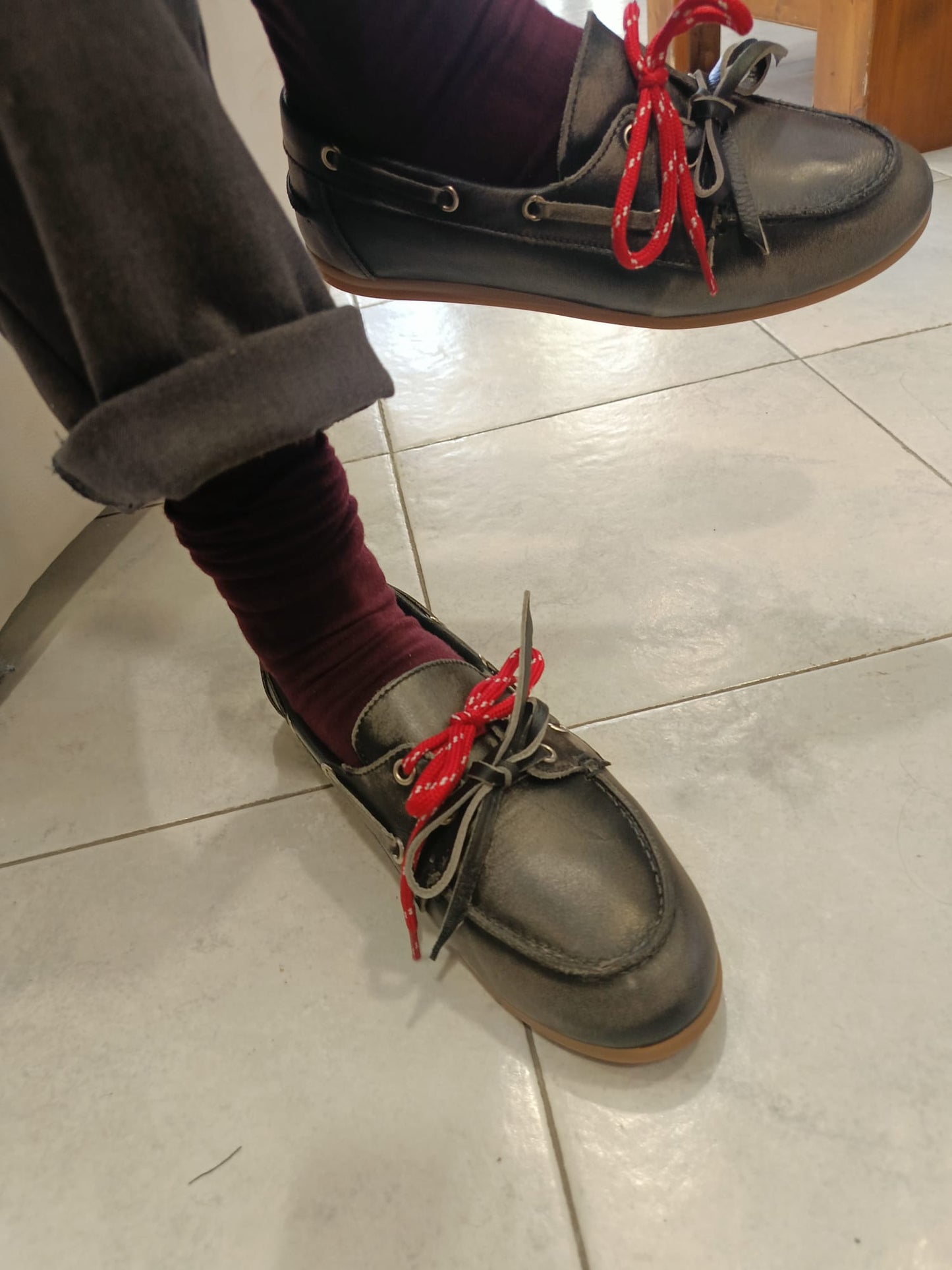 Mocassino nero a vela Ovyé