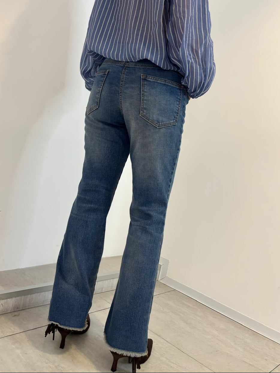 Jeans Souvenir a Zampa con Cintura