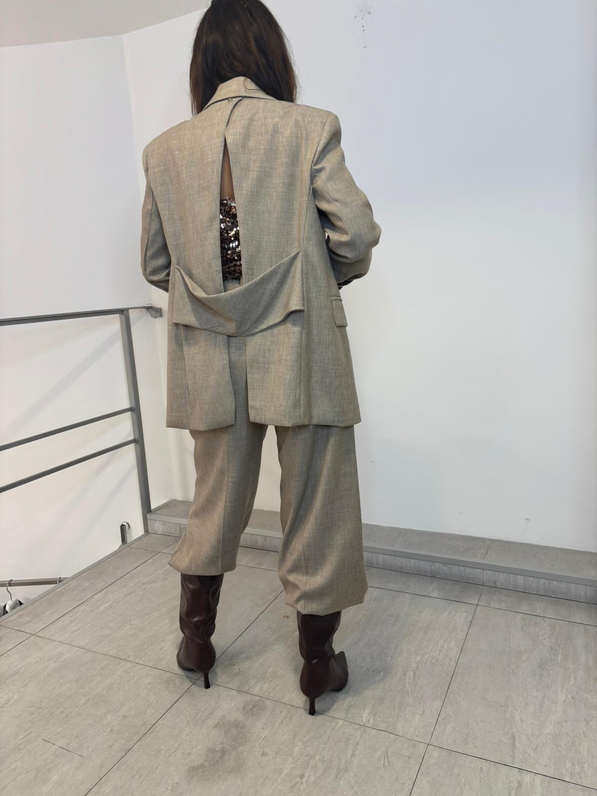 Pantalone Tailleur sabbia - Philia Loft