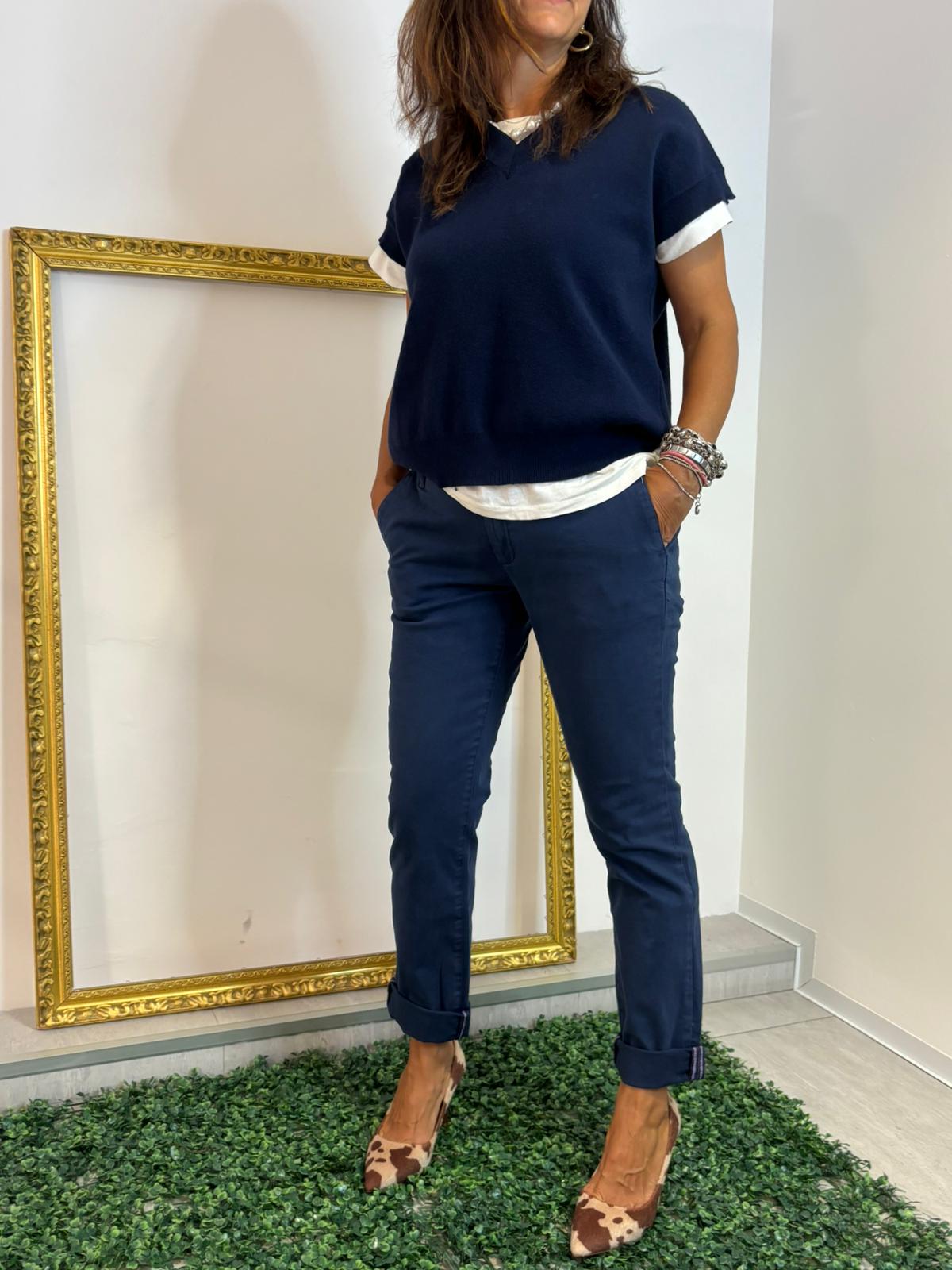Pantalone blue navy Please