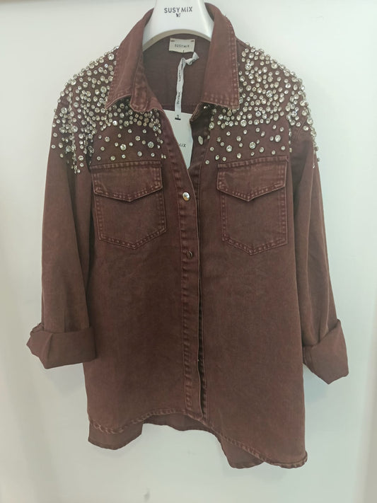 Camicia vino/marrone Susy Mix