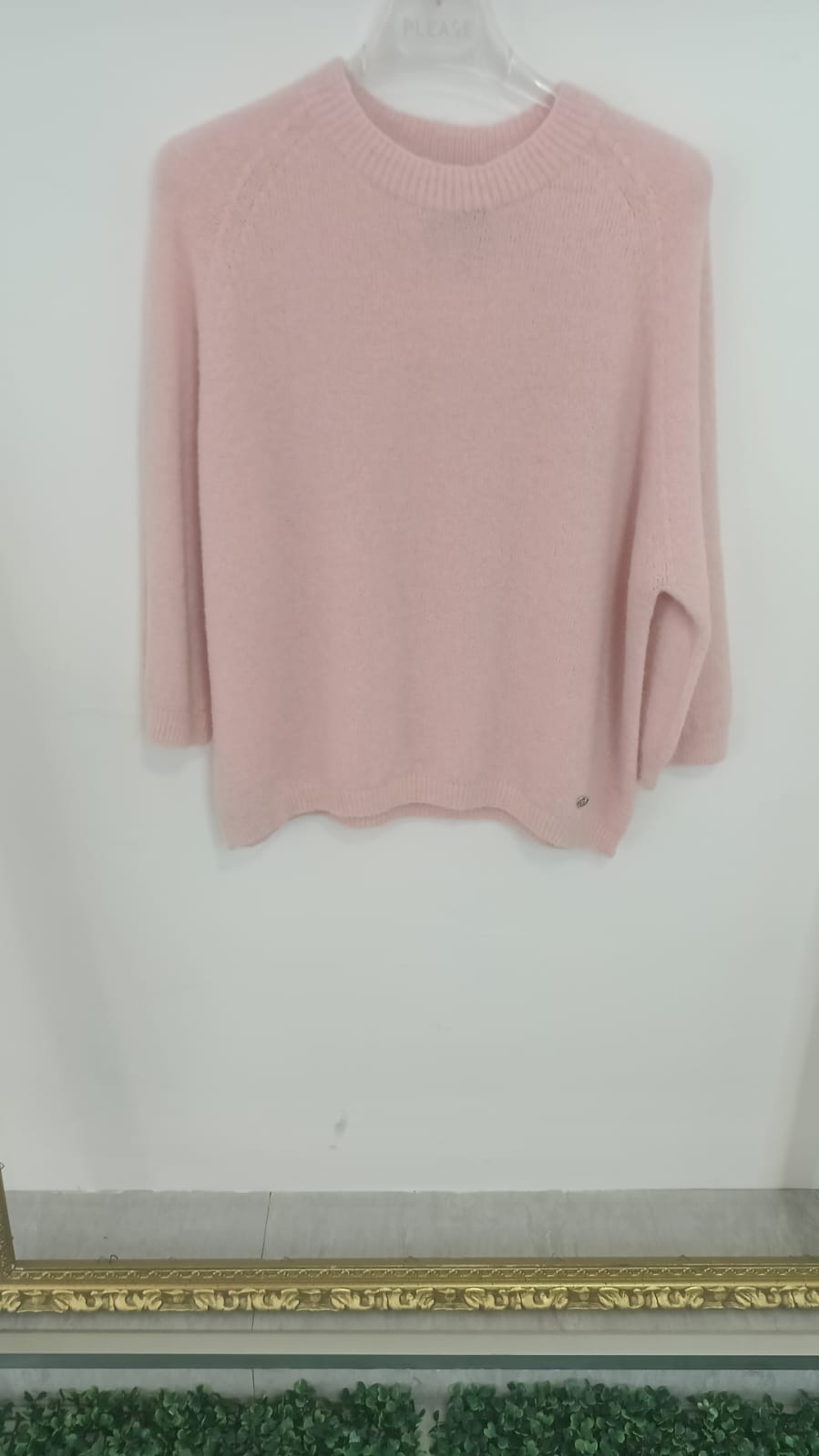 Maglione panna/rosa/blu Please