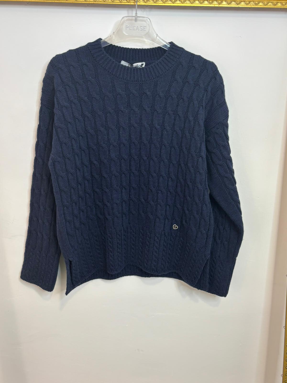 Maglioni cammello/blu Please