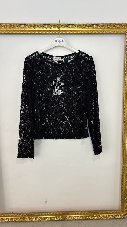 Maglia in pizzo nero Susy Mix