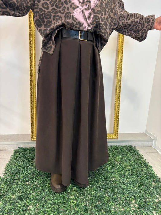 Gonna lunga moro con cintura Susy Mix