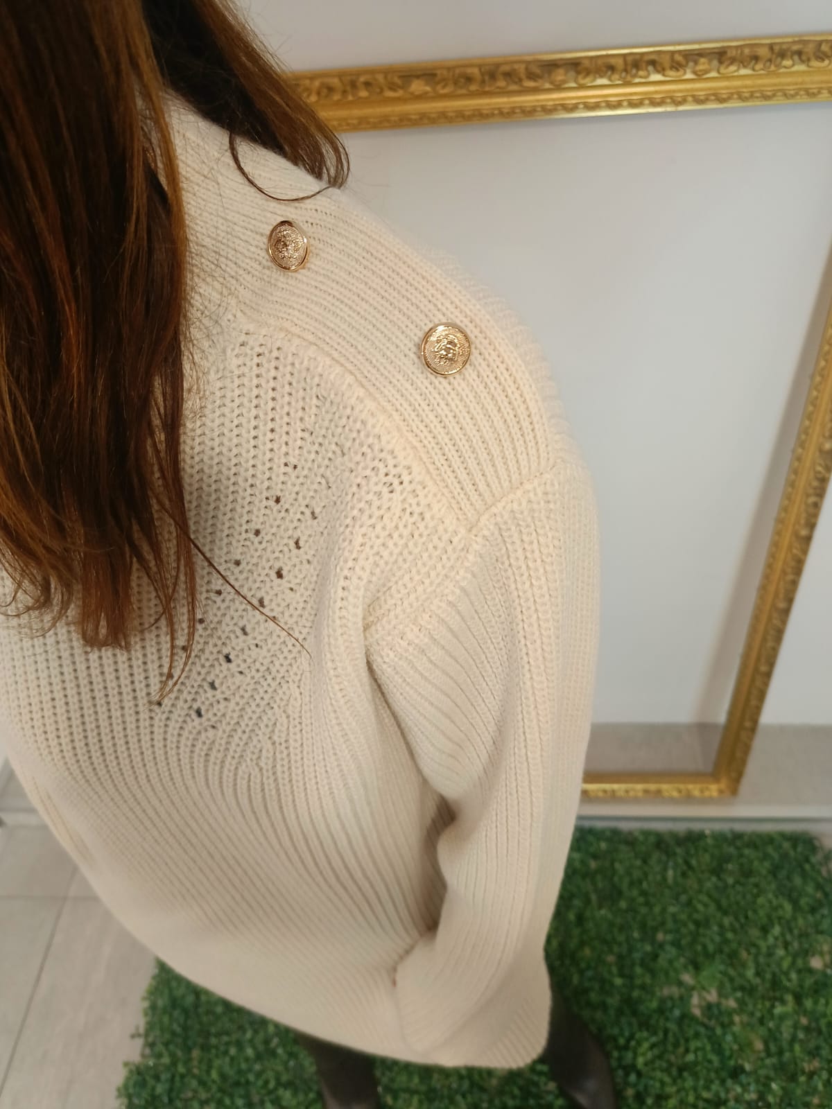 Abito in maglia panna/nero/moro Please