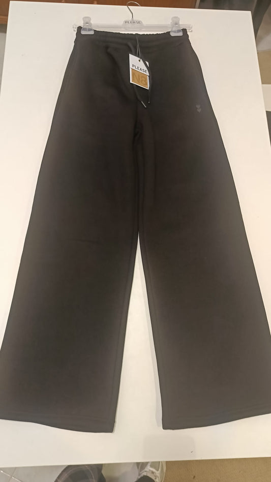 Pantalone a palazzo nero/marrone Please