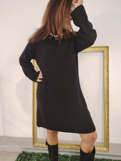 Abito in maglia panna/nero/moro Please