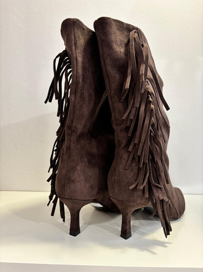 Stivaletto Susy Mix con Frange in Camoscio