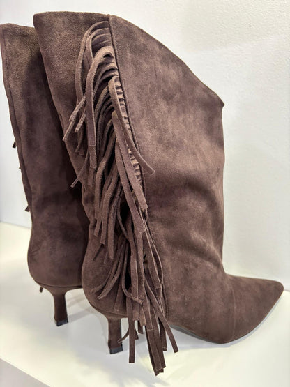 Stivaletto Susy Mix con Frange in Camoscio