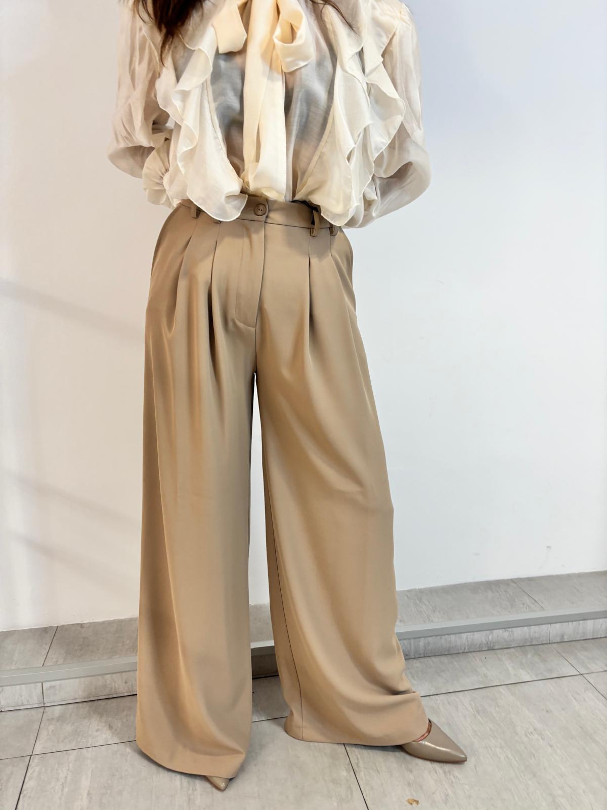 Pantalone Tailleur Beige - Please