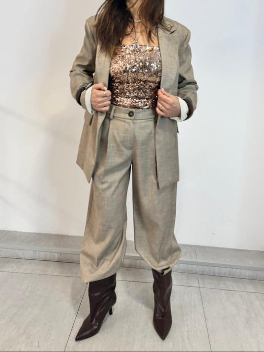 Tailleur Completo Philia Loft - Giacca e Pantalone sabbia