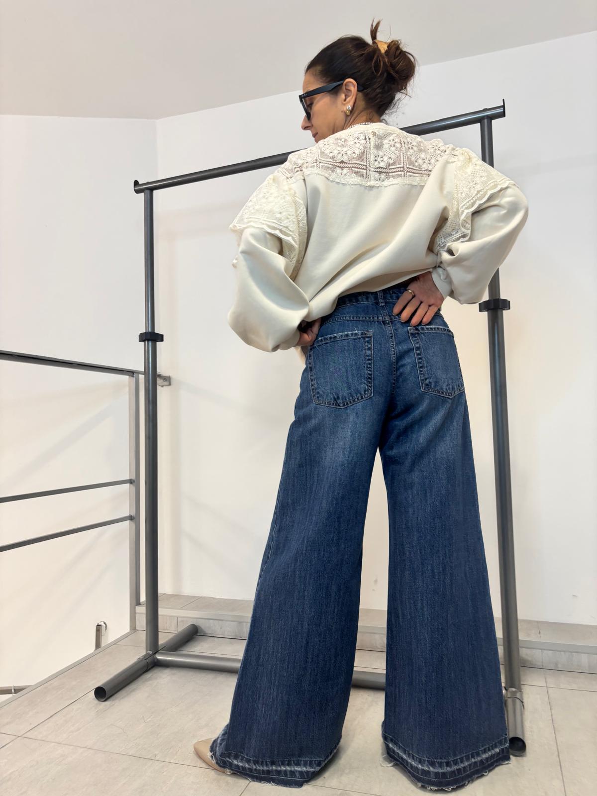 Felpa Philia Loft con Dettagli in Pizzo