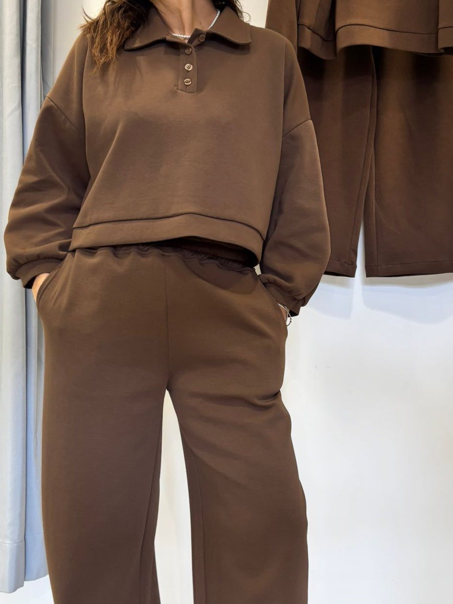 Completo Tuta Marrone HAVE ONE - Felpa e Pantalone