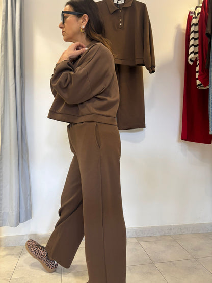 Completo Tuta Marrone HAVE ONE - Felpa e Pantalone